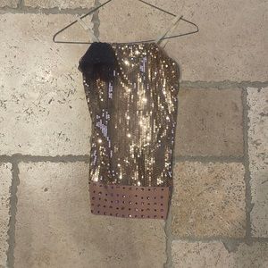 Gold dance costume top